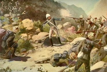 Roberts samler pionererne ved Umbeyla, 1901.