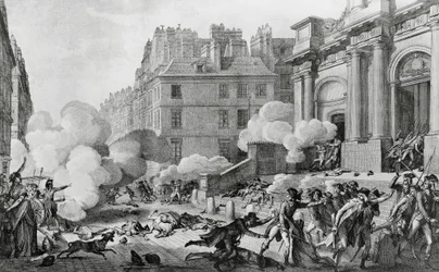 Napoleon Bonaparte (1769-1821) dæmper det royalistiske oprør foran Eglise Saint-Roch i Paris