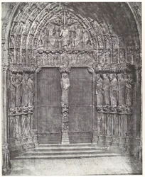 Chartres-katedralen, sydtranseptets midterportal; Den sidste dom