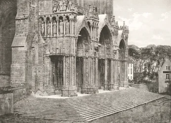 Chartres-katedralen - Portico du Midi XII. århundrede, ca. 1854, trykt ca. 1857.