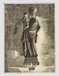 Skulptur af Maria med barn i Notre-Dame, Paris