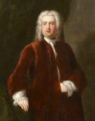Portræt af en uidentificeret herre fra det 18. århundrede præsenteret som et portræt af Georg Frideric Handel, 1737