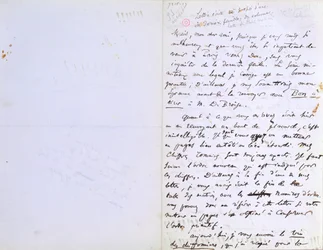 2. side i et brev til Baudelaires redaktør Auguste Poulet-Malassis (1825-78) vedrørende udgivelsen af 