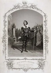 Mr W. Davidge som Malvolio, Akt III, scene 4 i "Twelfth Night", fra et daguerreotypi af Meade Brothers of New York, udgivet af John Tallis & Co. (litografi)