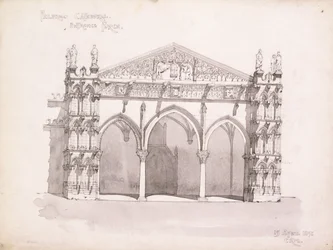 Palermo katedral, undersøgelse af indgangsparti