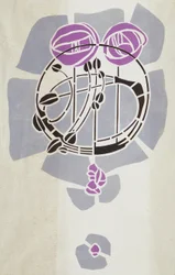 Moderne reproduktion fra original Mackintosh-stencil til vægdekoration, rosemotiv, 1902 (plakatfarve på patronpapir)