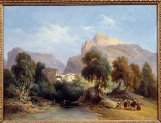 Et brevpapir i Saint Pons-dalen Maleri af Charles Renoux (1795-1846) 1833 Aix en Provence, Musee Granet