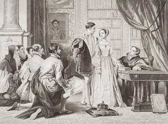 Lady Jane Greys modvilje mod at acceptere kronen, Sion House, 8. juli 1553, fra 