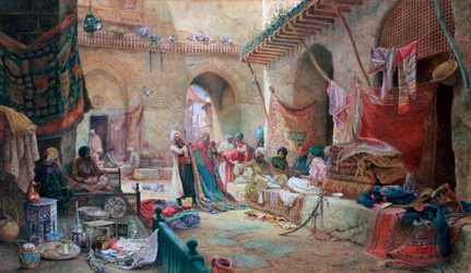 Tæppebazar, Kairo, 1887