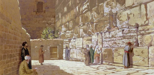 Grædemuren, i Jerusalem, 1872