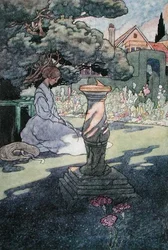 Solens sidste stråler, udgivet 1912 (farve litho)
