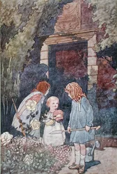 Børnehaven, udgivet 1912 (farve litho)