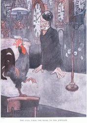Hanen bringer perlen til juveleren, 1930