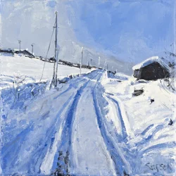 Snow Covered Road, 2010 (olie på lærred)