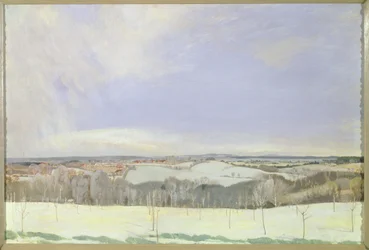 The Weald Winter, (tempera på panel)