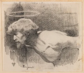 Halshugning af Johannes Døberen, ca. 1881 (kul på papir)