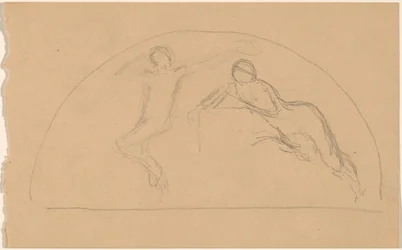 Studie af figurer i en Lunette