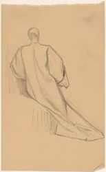 Studie af en figur bagfra