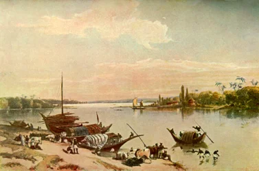 Barrackpur - På Ganges nær Calcutta, 1840