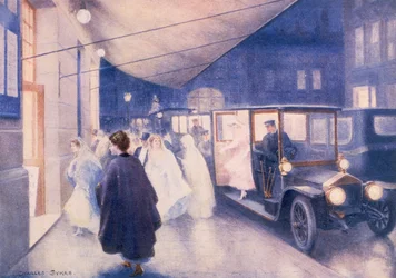 Plakat, der reklamerer for Rolls-Royce biler, c1907
