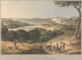 Nr. 3  Byen Coimbra ved floden Mondego i 1810
