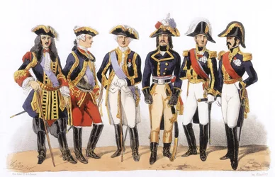 Den franske hærs kostumer: Militære officerer
