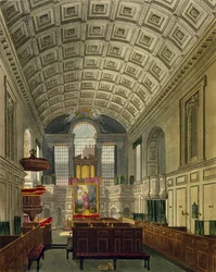 Det tyske kapel, St James’s Palace, fra «The History of the Royal Residences», graveret af Daniel Havell (1785-1826), af William Henry Pyne (1769-1843), 1819