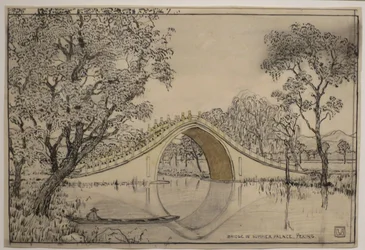 "Bro i sommerpaladset, Peking" af Charles W. Bartlett, HMA 28113