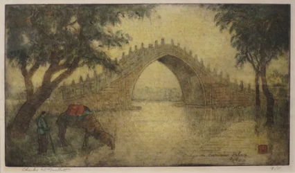 "Bro i sommerpaladset, Peking" af Charles W. Bartlett, HMA 28531