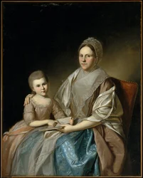 Fru Samuel Mifflin og hendes barnebarn Rebecca Mifflin Francis
