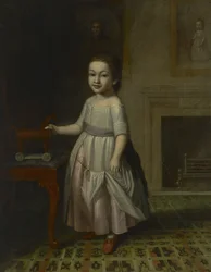Portræt af en dreng med en legetøjshest, 1768