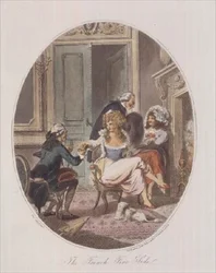 Den franske ildside, graveret af P.W. Tomkins (1760-1840) (akvatint) (se også 64847, 64849 & 64850)