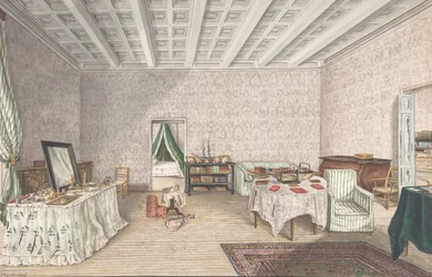 Design til interiør, ca. 1830.