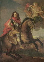 Portræt af Armand Jean Vignerot, Duc de Richelieu ved belejringen af Castellamare i 1647