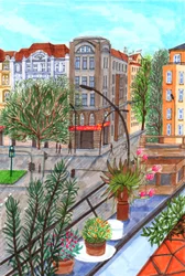 Sonnenallee, Berlin, 2017 (penselpenne)