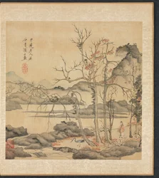 Malerier efter antikke mestre: Daoist og trane i efterårslandskab