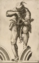 En bueskytte skyder en armbrøst, 1579.