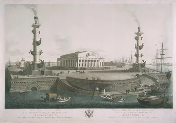 Udsigt til spyttet på Vasilyevsky Island, 1810