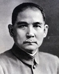 Portræt af Sun Yat-sen (Yat Sen, Zhongshan) (1866-1925), kinesisk revolutionær og statsmand.