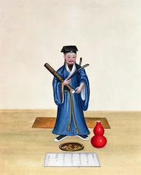 En taoist i Kina, ca. 1785 (wc på papir)