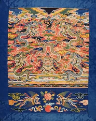 Fem-drage Kossu, Wanli periode, 1573-1619 (silke)
