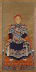Portræt af Qianlong-kejser som ung mand, hængende rulle