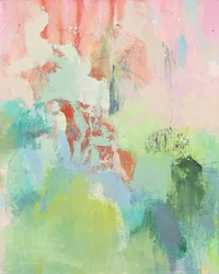 Abstrakt komposition, Organic series, 2022 (blandede medier på lærred)
