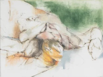 Maria, studie af livsmaleri, 2018, (olie på hørlærred)