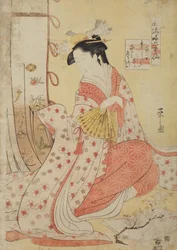 Digteren Ono no Komachi, fra serien: Seks udødelige digtere i elegant stilisering (del 2), Furyu yatsushi Rokkasen, sono ni