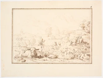 Illustration til eventyret "Bjergmanden og Tordenvejret"