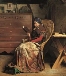 I en fyrreskov. Studie