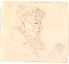 Læsende ung mand, kunstnerens ældste broder, pastor Carl Adolf Købke (1804-1840) ?