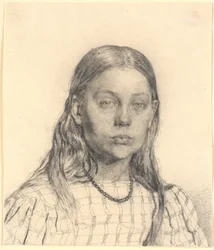 Ung pige. Brystbillede
