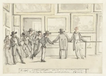 Besøgende på kunstudstillingen i Amsterdam i 1808